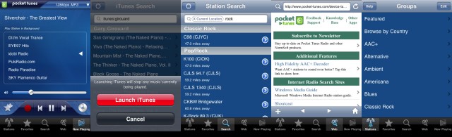 Pocket Tunes OnlineRadio Applikation mit